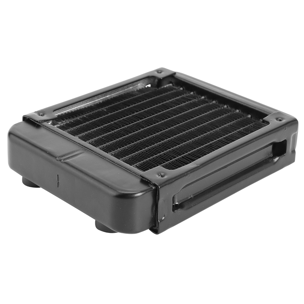 Aio Liquid Cooler - 120mm水冷ラジエーター G1/4ネジ ヒートローラジエーター 10パイプ アルミ製 ヒートエクスチェンジャーラジエーター