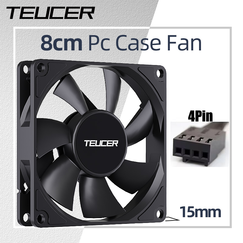 Gpu Cooler - Teucer UT-8015 8 センチメートルシャーシファンスリム 15 ミリメートル厚さ