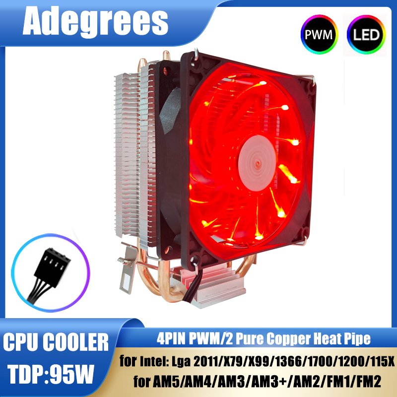 2 ヒートパイプ CPU クーラータワー 3PIN/4PIN - Cpu Cooler のレビューと価格