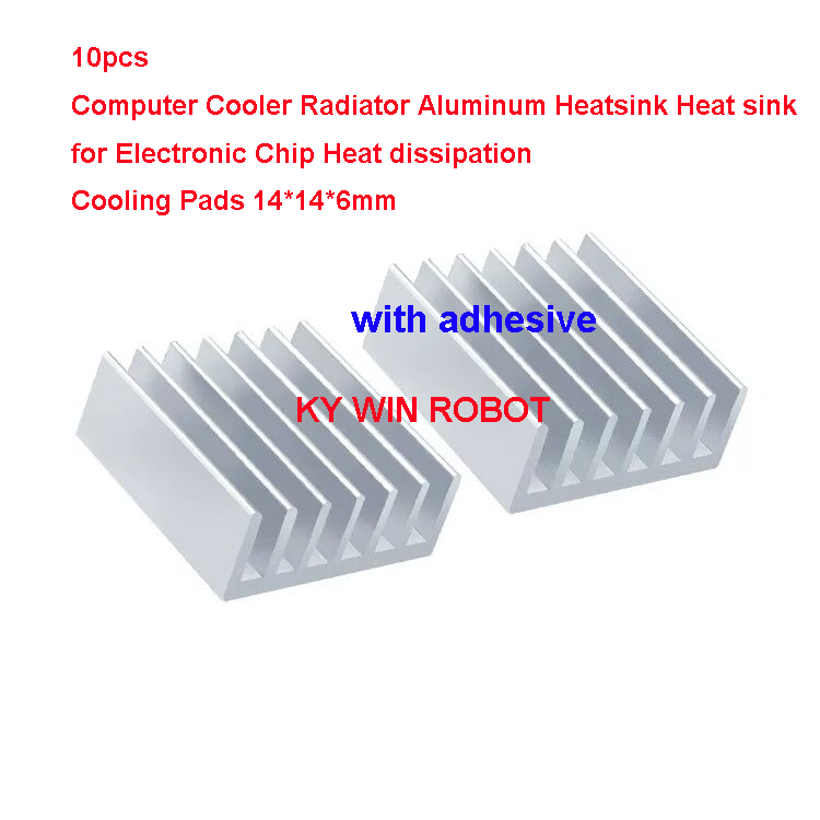 10個入りミニ粘着アルミ製ラジエーター ヒートシンク 14x - Heatsink のレビューと価格