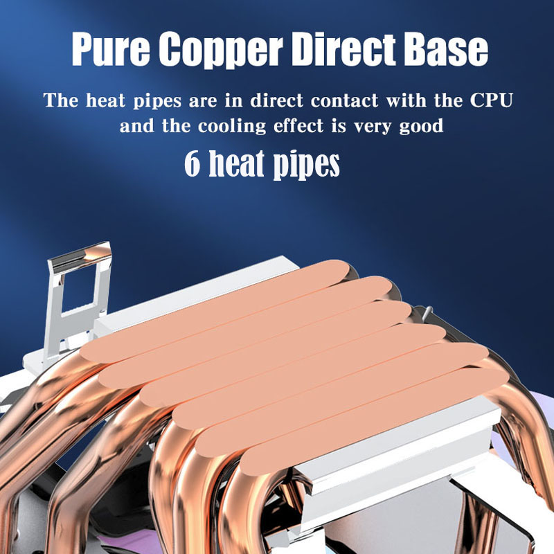 6 ヒートパイプ CPU クーラー 4Pin PWM PC  - Cpu Heatsink のレビューと価格