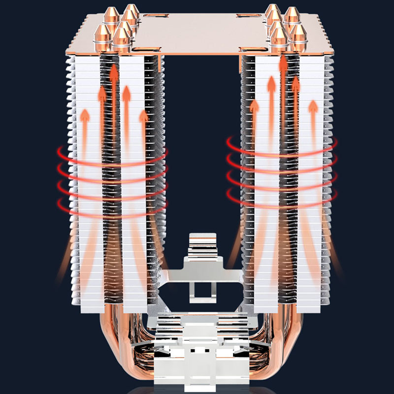 6 ヒートパイプ CPU クーラー 4Pin PWM PC  - Cpu Heatsink のレビューと価格