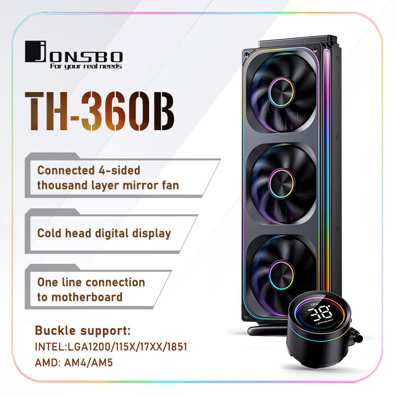 Jonsbo TH-360 AIO CPU 液体冷却統合水冷 - Aio Liquid Cooler のレビューと価格